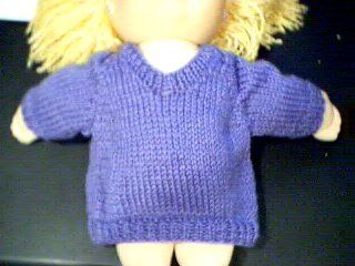 Handmade Solid Color V Neck Pullover Sweater for 15 inch Bitty Baby Doll