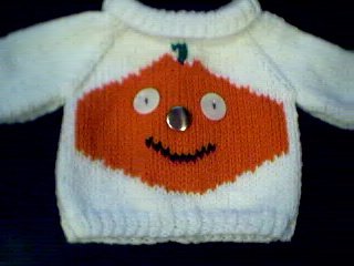 Handmade Build A Bear Cub Sweater - Jack O Lantern