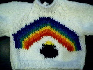 Handmade Build A Bear Cub Sweater - Pot of Gold Rainbow