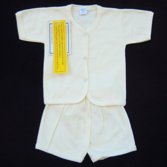YARD SALE - INFANT SLEEPWEAR 3-6 MOS. YELLOW SHORT SET - FREE USA + CAN SHIPPING