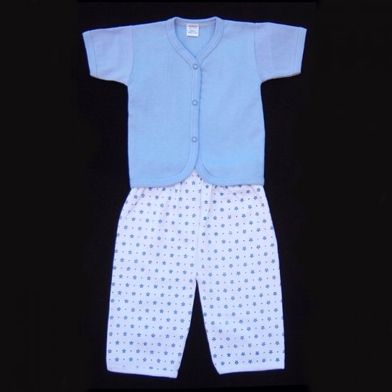 YARD SALE - INFANT SLEEPWEAR - BLUE AND WHITE 3-6 MOS. - FREE SHIPPING