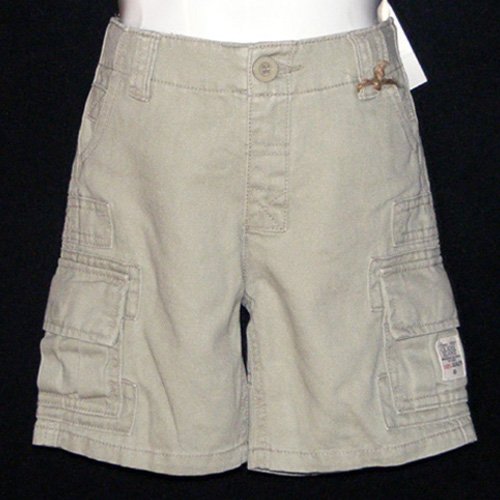 GUESS JEANS KHAKI CARGO SHORTS WITH MULTIPLE POCKETS AND ADJUSTABLE WAISTBAND 2T - FREE SHIPPING