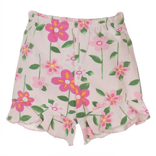 ROSETTA MILLINGTON RUFFLED HEM ELASTIC WAIST PINK MULTI FLORAL SHORTS 12 MONTHS - FREE SHIPPING