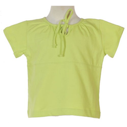 PRINTEMPS STRETCH COTTON LIGHT GREEN TIE FRONT SHORT SLEEVE SHIRT 4T - FREE SHIPPING