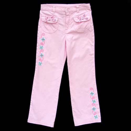 FLAPDOODLES LIGHT PINK FLAP POCKET CORDUROY PANTS WITH EMBELLISHMENTS GIRLS 6X - FREE SHIPPING