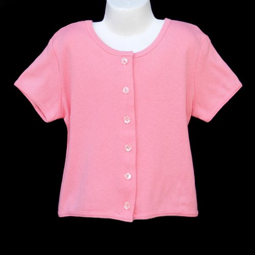 CHICKEN NOODLE 100% COTTON SHORT SLEEVE SHIRT WITH BUTTONS GIRLS 6 MADE IN USA - FREE SHIPPING