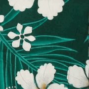 Green Floral and Leaf Print Hawaiian Aloha Shirt