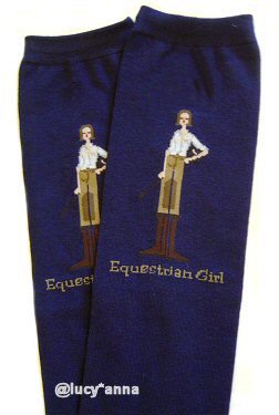 Equestrian Girl By The Girls Navy Knee High Socks