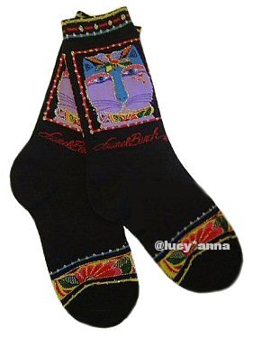 Laurel Burch Mariah Cat Socks