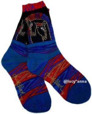 Laurel Burch Loving Horses Socks