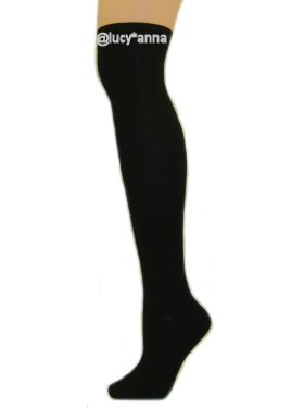 Over The Knee Designer Socks Black