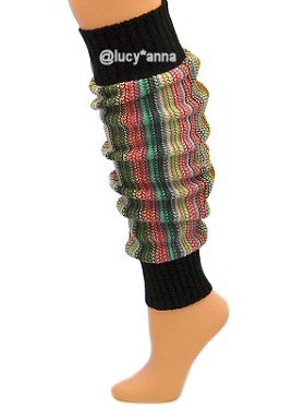 Leg Warmers Designer Socks Nordic Stripe