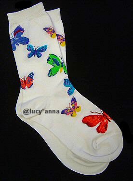K.Bell Watercolor Butterflies Socks