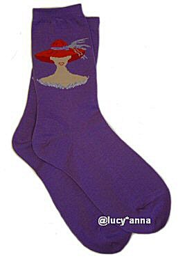 K.Bell Lady Under A Red Hat Socks
