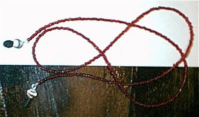 Red Glass Beaded Eyeglass Chain Leash Holder 24 in