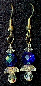 Swarovski Crystal & Czeck Glass Beaded Wire Earrings