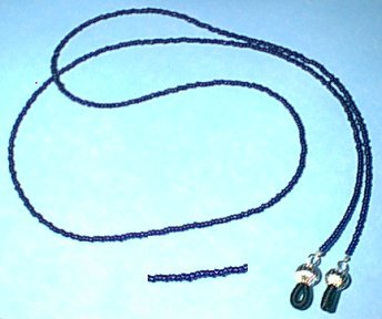 24" Cobalt Blue Beaded Eyeglass Chain Glasses