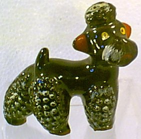 Red Clay Pottery Black Poodle