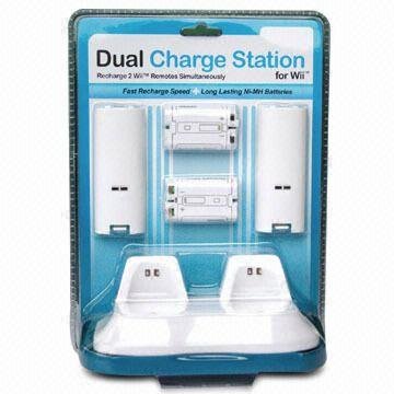 BEST DESIGN Wii Remote Dual Charger Charge Station NEW