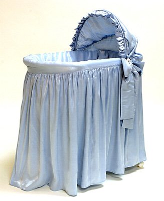 Rizzo "Shimmer Blue" Three Tier Jumbo Bassinet