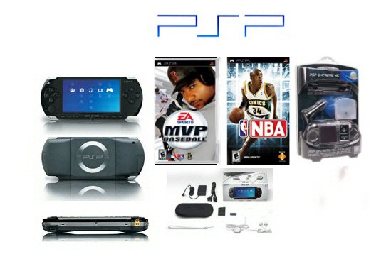 Sony PSP "Sports Bundle" - 2 Games UMD Sampler Pack PSP Car Kit Other Acces MSRP $399.99