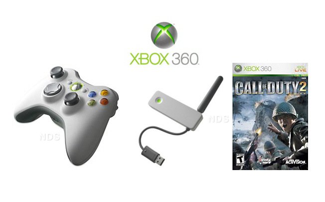 Xbox 360 Perfect Gift Idea - Wireless Controller - Wireless Network Adapter - Call of Duty Game