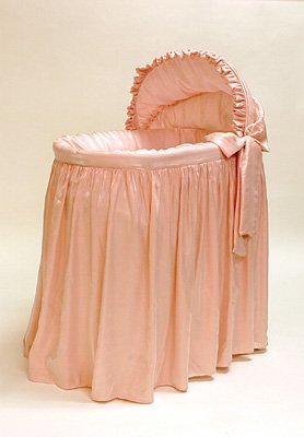 Rizzo "Shimmer Pink" Three Tier Jumbo Bassinet