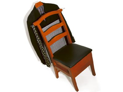 Executive Solid Wood Valet Chair with Storage Seat