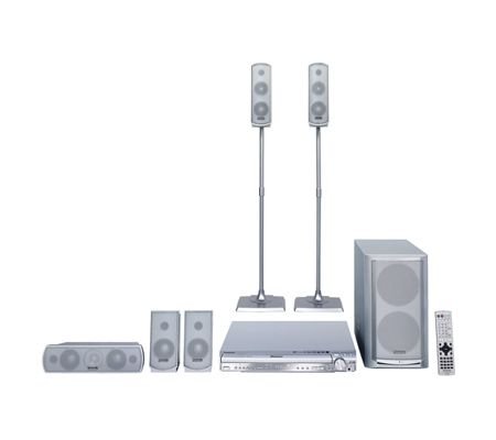 Panasonic SC HT730 800 W DVD Home Theater System w 5-D Changer and Wireless Surr Speakers
