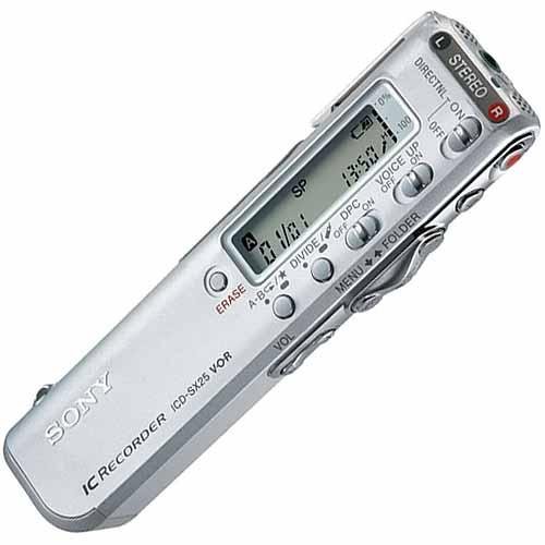 Sony ICD-SX25 Digital Voice Recorder With Built-in 32MB Memory and Stereo Microphone