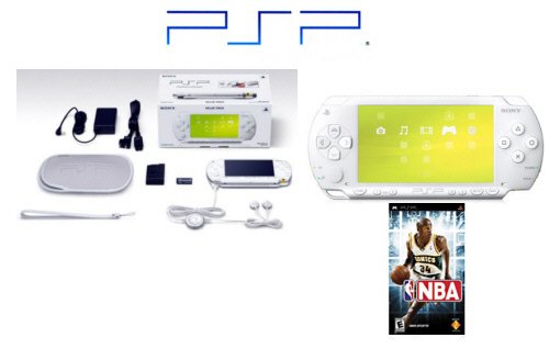Sony PSP Limited Edition "Ceramic White" Value Pack NBA Game