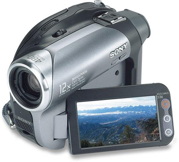 Sony DCRDVD203 1.0 Mega Pixels CCD 2.7 DVDcam 12X optical zoom