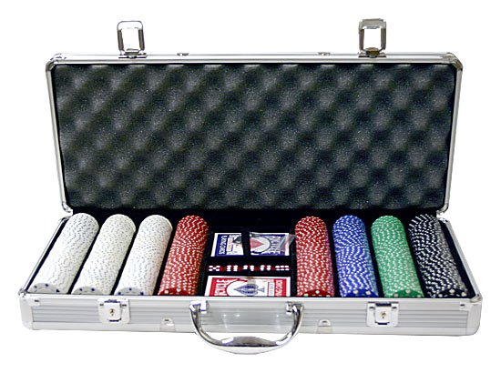 400PC 11.5 GRAM SUITED POKER CHIP SET WITH ALUMINUM CASE