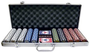 500PC 9GRAM HOT ROD CLAY POKER CHIP SET WITH ALUMINUM CASE