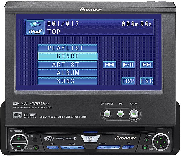 Pioneer AVH-P5700DVD DVDCD receiver with 6.5" LCD Monitor