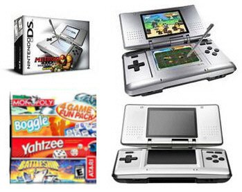 Nintendo DS Dual Screen Handheld Video Game System Bundle with 4 Games MSRP$ 249.99