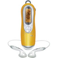 jWIN JX-M22-ICE Portable FM Digital Scan Radio with LCD Screen and Clock Function - Orange