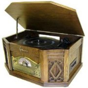 Home Stereo System with AM/FM Receiver, CD-R/RW Player, Cassette Player and Belt Drive Turntable