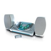 Micro CD player stereo system with AM/FM tuner