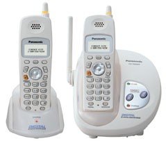 PANASONIC KX-TG2422W 2.4 GHZ TWO-HANDSET DIGITAL CORDLESS PHONE (WHITE)