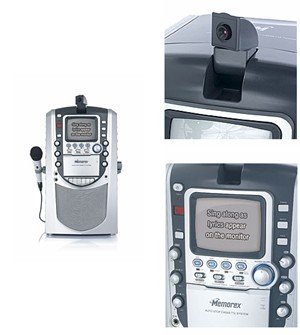 Memorex MKS8582 Karaoke home entertainment system with 5.5" monitor, video camera