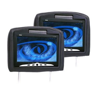 Pyle PL71HRBK Adjustable Headrest w/Built-in 7'' TFT Monitor (Black)