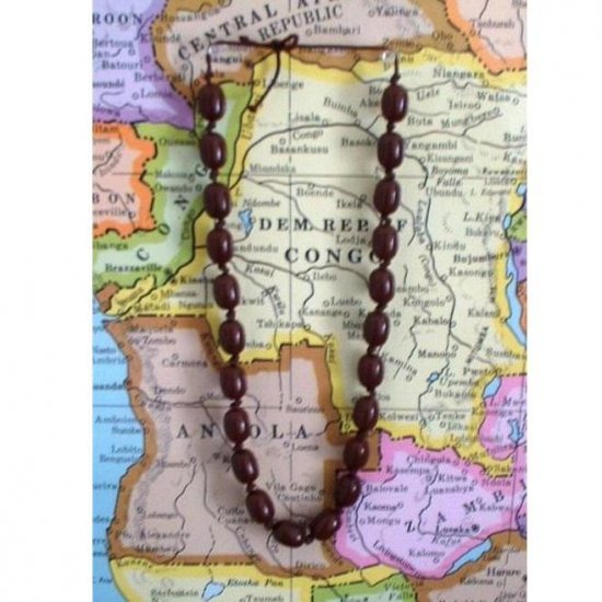 Hawaii Kukui Nut Style Necklace Boho Brown New Chunky