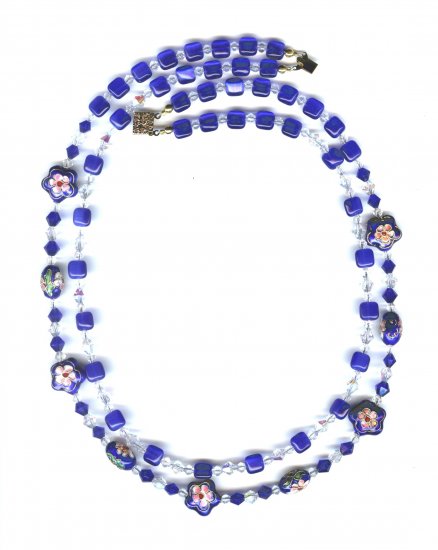Dark Blue Cloisonne necklace