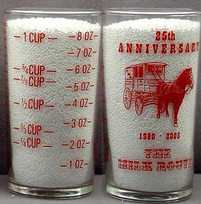 MILK BOTTLE MILK ROUTE CONVENTION GLASS 25th YEAR mr6 MINT Read FAQ at