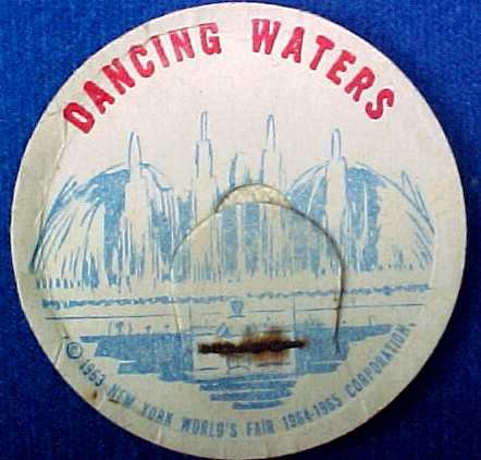 DANCING WATERS NEW YORK WORLDâS FAIR MILK BOTTLE CAP sp12-read FAQ more