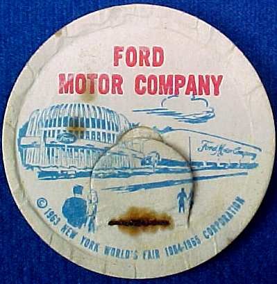 FORD MOTOR CO. NEW YORK WORLD’S FAIR MILK BOTTLE CAPS sp15-read FAQ more