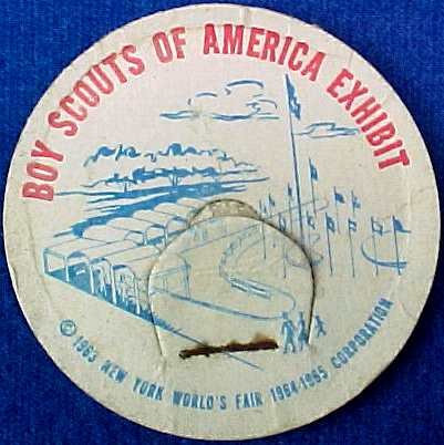 BOY SCOUTS OF AMERICA EXHIBIT NEW YORK WORLDâS FAIR MILK BOTTLE CAPA rare sp16-read FAQ more