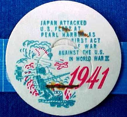 JAPAN ATTACKS PEARL HARBOR 1941 HISTORICAL MILK BOTTLE CAPS sp17b-Quantities Available read on