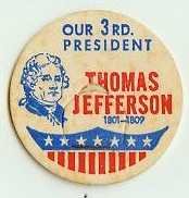 THOMAS JERRERSON, 3rd PRESIDENT MILK BOTTLE CAPS Historical p3L read more . . . .